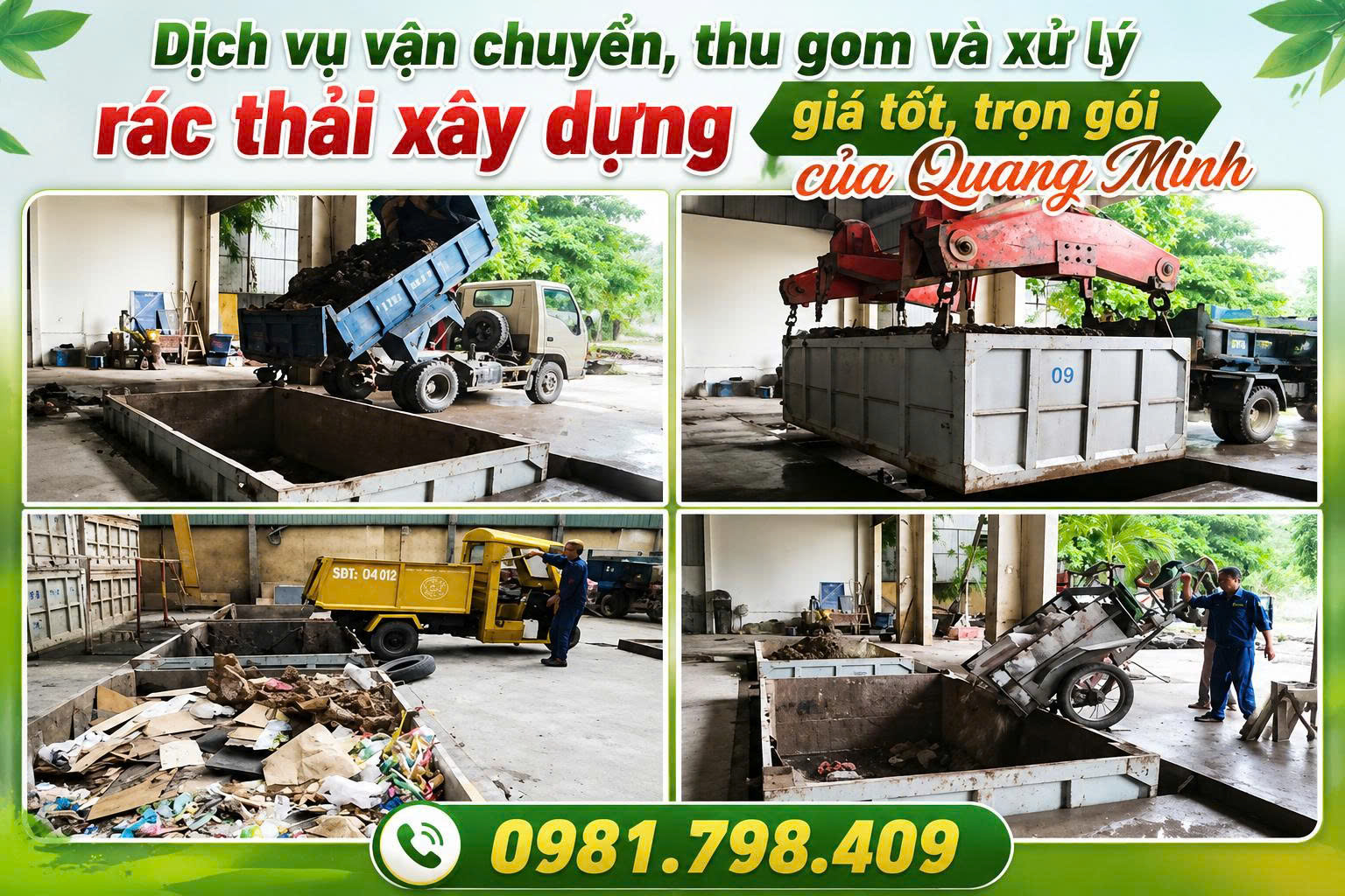 Rác thải xây dựng là gì? Giá vận chuyển, thu gom TPHCM 2026 4 vận chuyển rác thải xây dựng