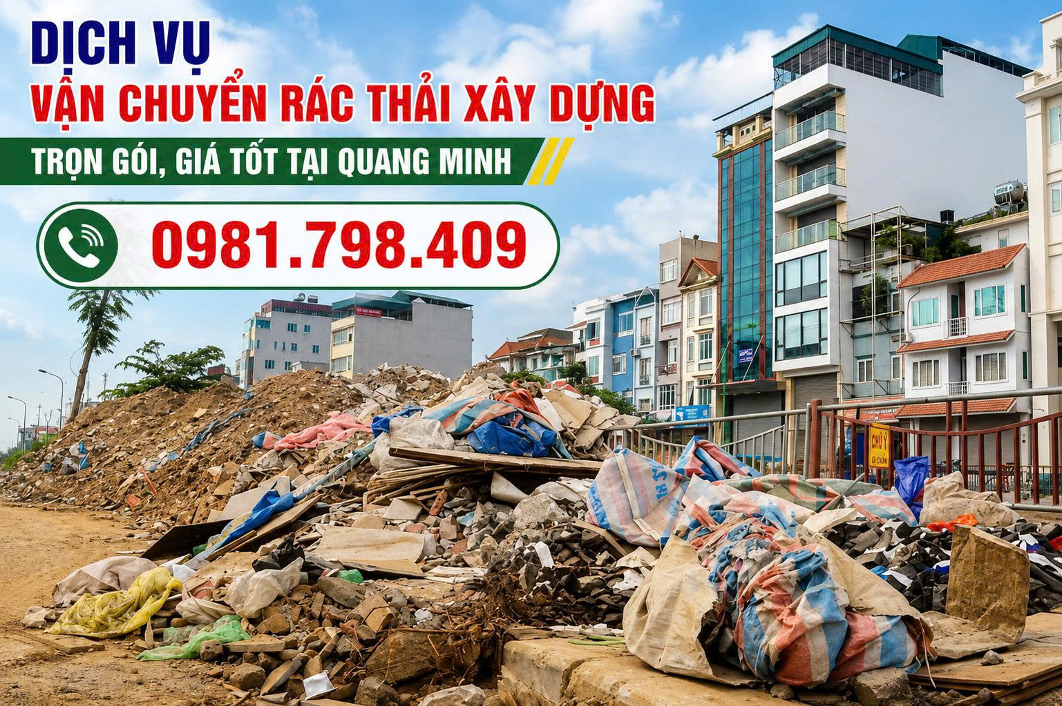 Rác thải xây dựng là gì? Giá vận chuyển, thu gom TPHCM 2026 40 vận chuyển rác thải xây dựng