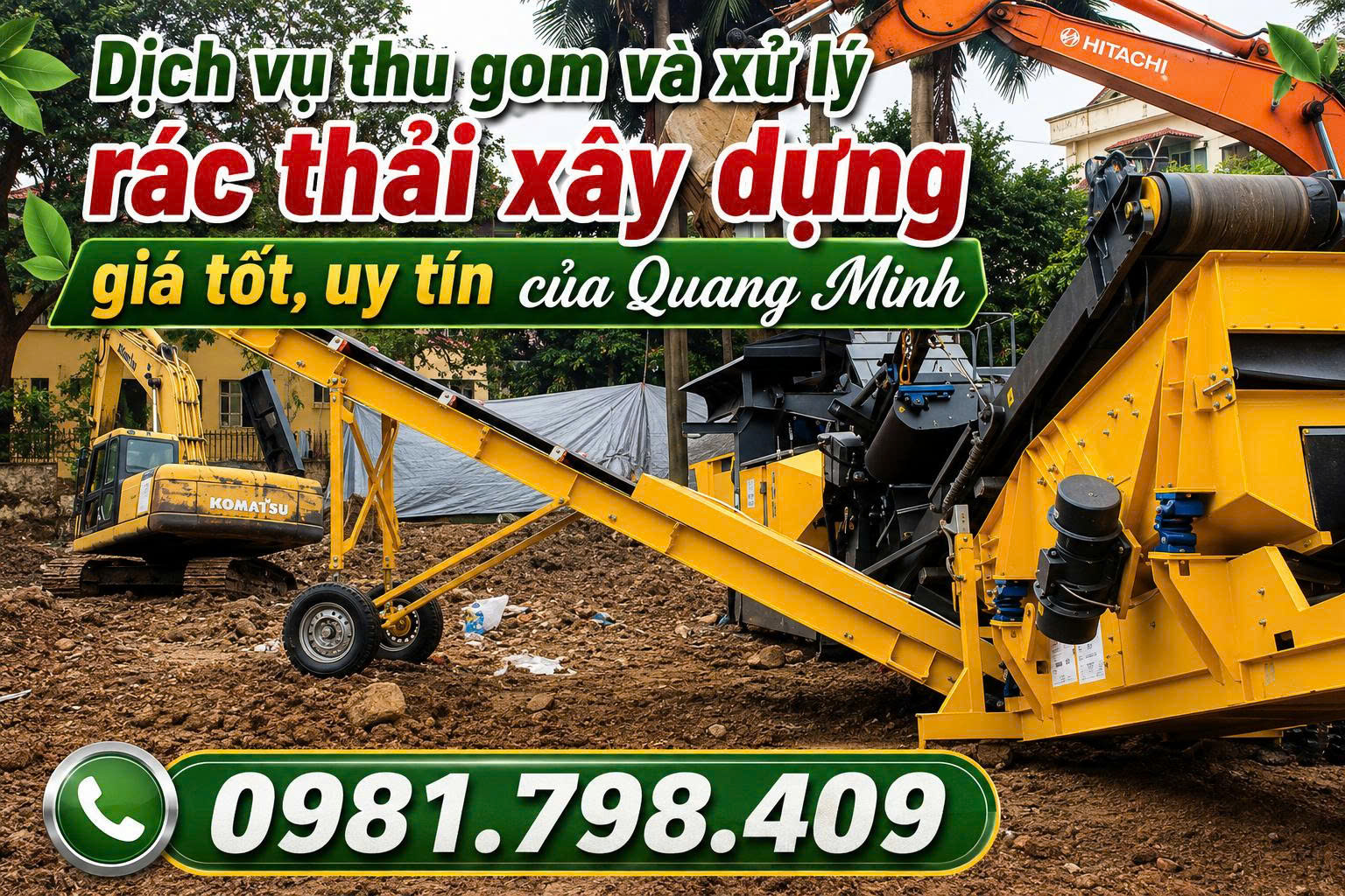 Rác thải xây dựng là gì? Giá vận chuyển, thu gom TPHCM 2026 5 xử lý rác thải xây dựng