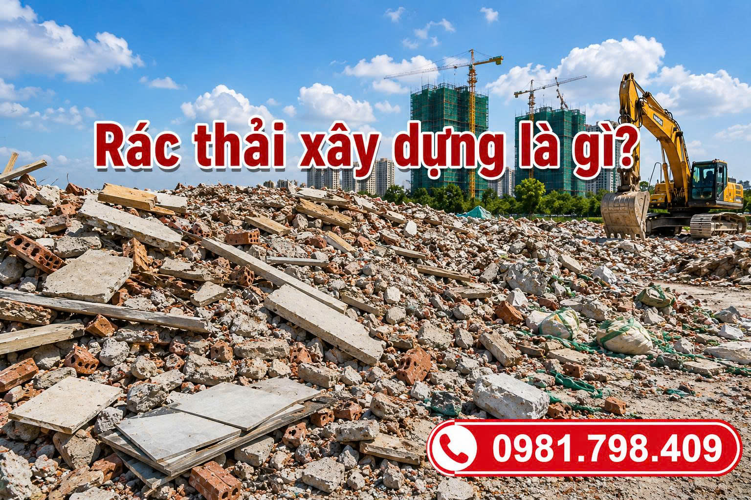 Rác thải xây dựng là gì? Giá vận chuyển, thu gom TPHCM 2026 1 rác thải xây dựng
