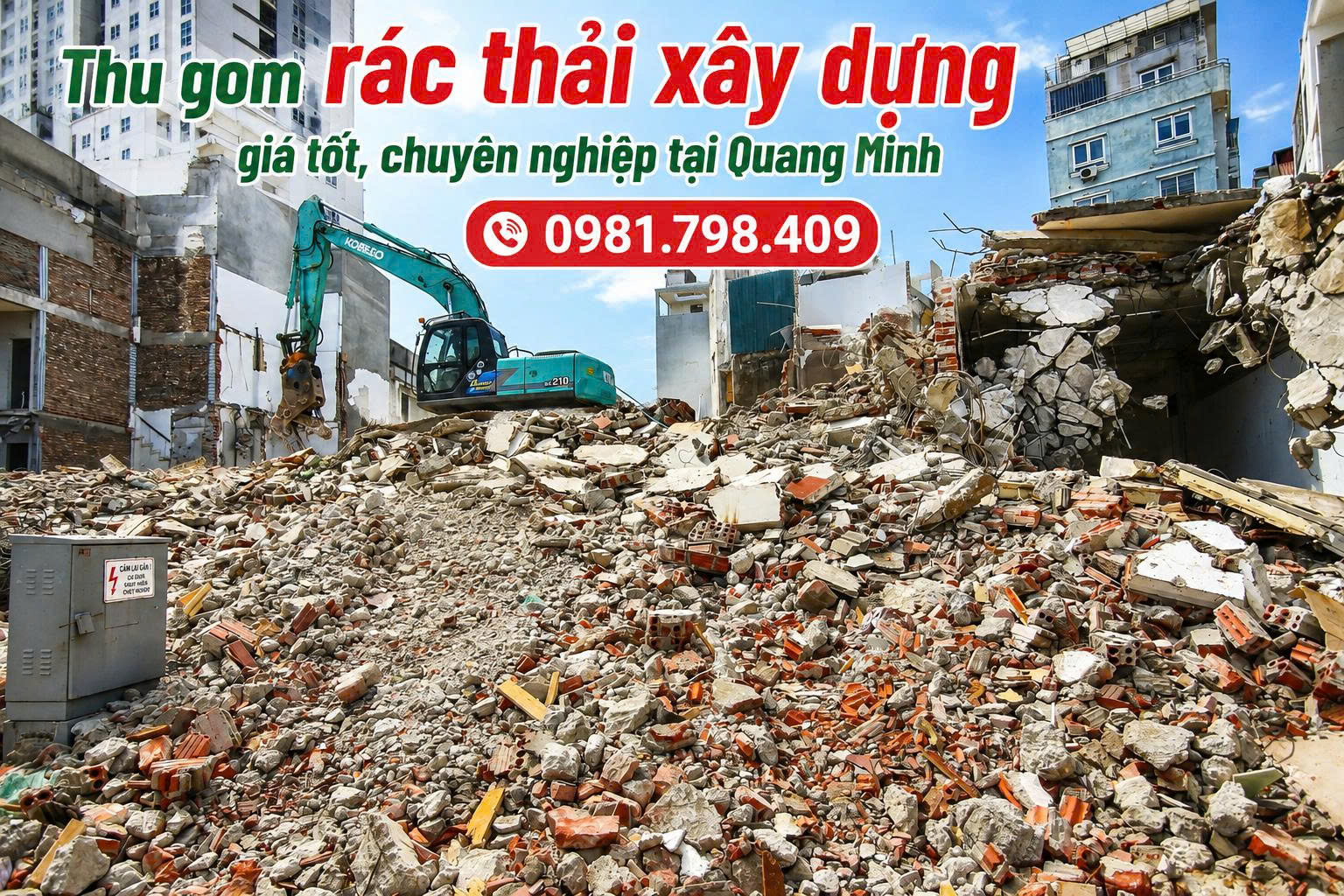 Rác thải xây dựng là gì? Giá vận chuyển, thu gom TPHCM 2026 22 xử lý chất thải xây dựng