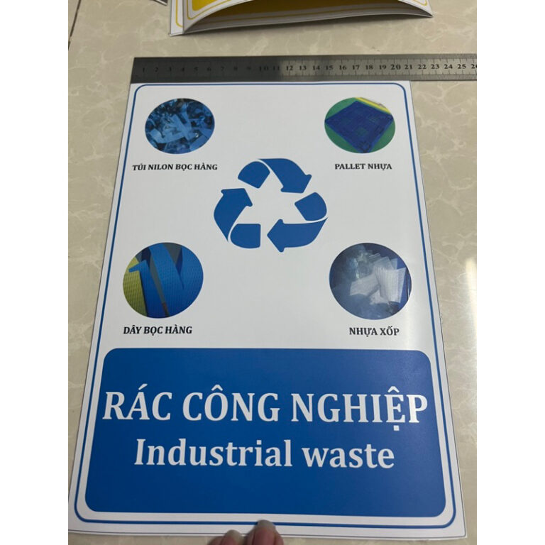 Bộ 6 Biển báo rác thải công nghiệp - Ý nghĩa, Ứng dụng