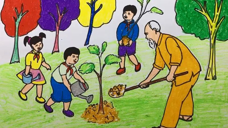 vẽ tranh bảo vệ môi trường