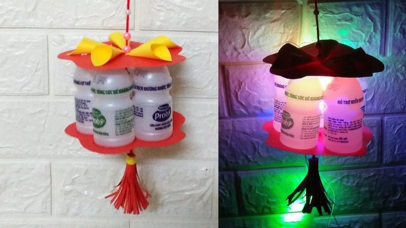 cách làm đèn trung thu bằng đồ tái chế