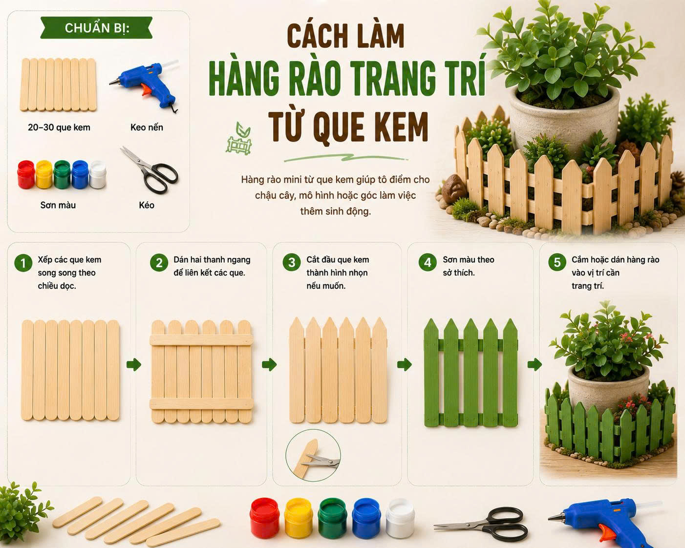 cách làm đồ tái chế từ que kem