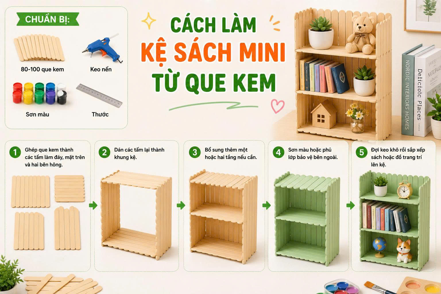 cách làm đồ tái chế từ que kem